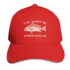 Fish Want Me Women Fear Me Baseball Cap Beach Hat Visor Hood Golf Hat Womens Golf Clothing Unisexs