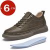 Scarpe casual da uomo con rialzo interno 6 cm, tomaia in vera pelle, traspiranti, comode, sneakers che aumentano l'altezza