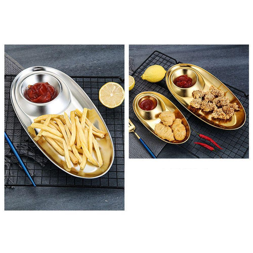 Heat Resistant Dinner Tray Rust Resistant Dinner Plate New Snack Dish  Home Kitchen