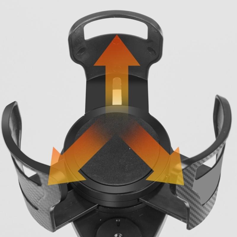 Car Drink Beverage Storage Solution Flexible Adjustment Carbon Fiber Look 360 Degree Rotating Base for Frequent Drivers