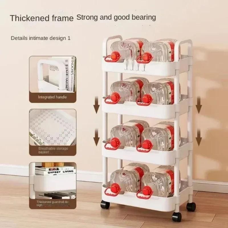 Practical Multi-Layer Mobile Trolley Rack Storage Organizer for Kitchen Bedroom Bathroom Baby Snacks Household Supplies Products