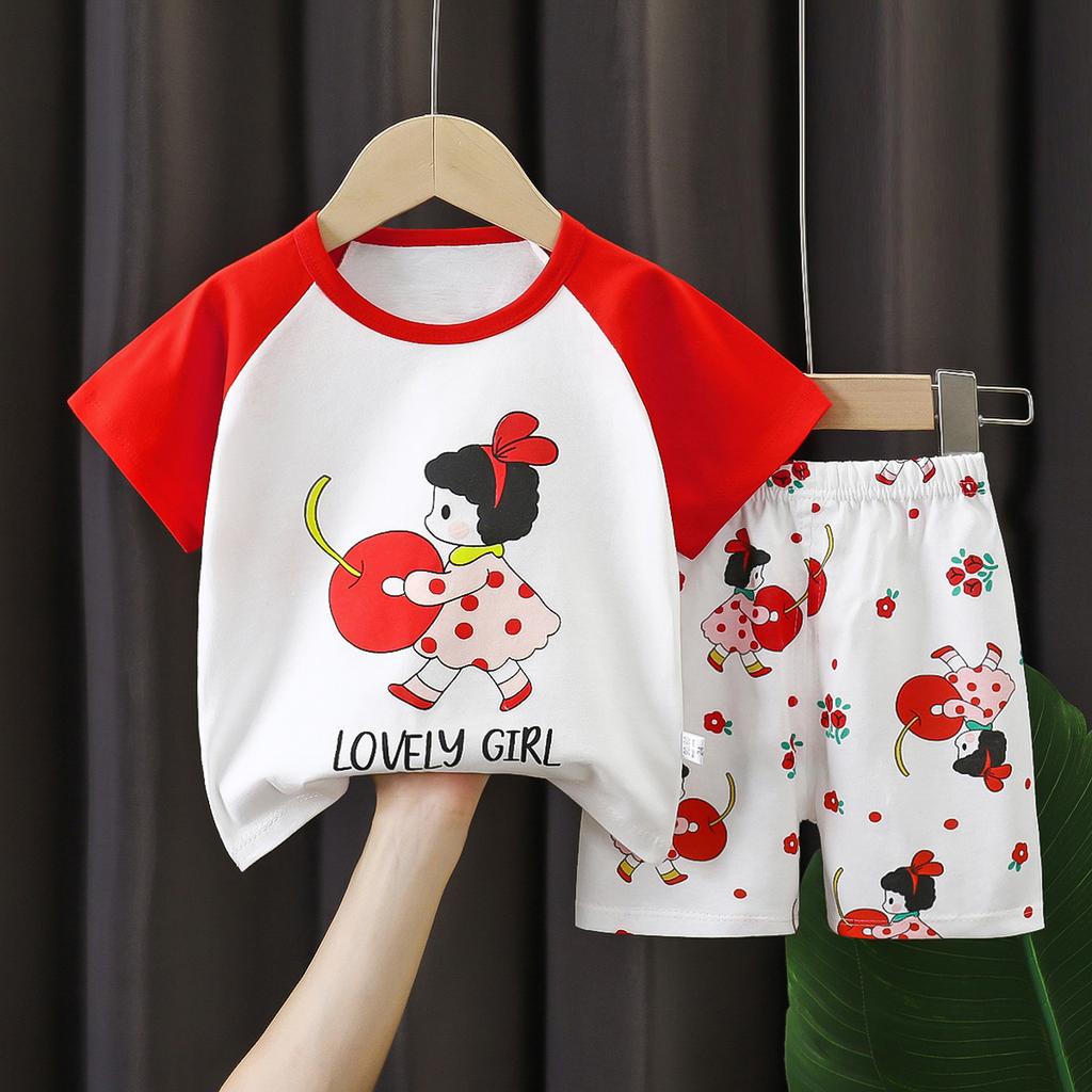 Children's Cotton T-shirt Set - Summer Boys' Casual Short-sleeved Shorts 2-piece Set