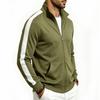 Bequeme lässige Herren-Langarmjacke mit Stehkragen und Taschen für den Alltag