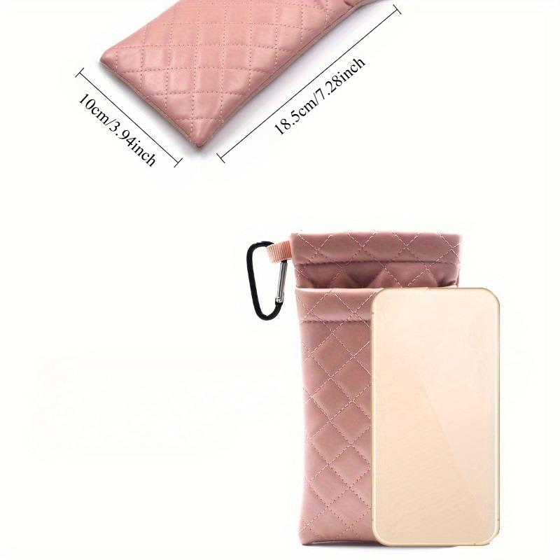 1Pc Double-layer glasses storage bag soft glasses box mobile phone sunglasses glasses bag