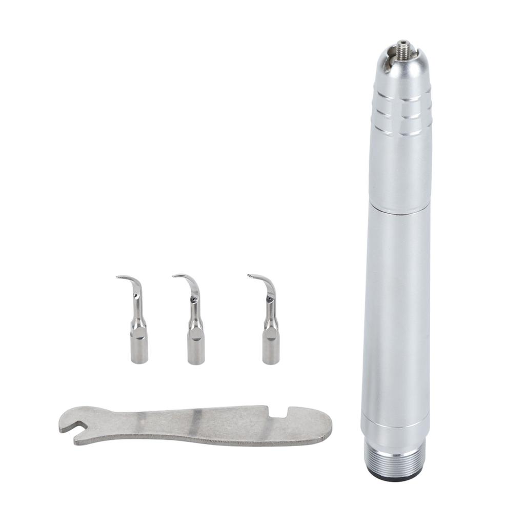 2 Holes Air Scalers Handpiece Pneumatic Ultrasound Air Scaler with 3pcs Cleaning Machine Working