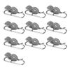 10Pcs Fishing Power Clips Stainless Steel Quick Change Lure Clip Fishing Snap Connector for Freshwater Saltwater