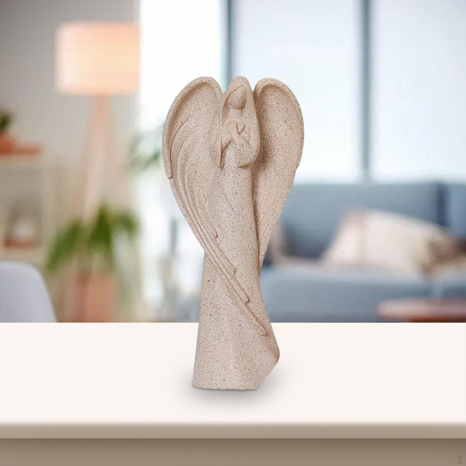 

Angel Praying Sculpture Figurine Bedroom Standing Commemorating Remembrance Gifts Home Decor