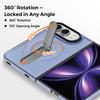 Magnetic Fold Bracket Phone Case For Iphone Duo Fold Leather 360° Rotating Stand For Magsafe Wireless Charging Back Cover