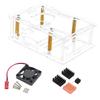 Raspberry Pi 5 Acrylic Case with Fan and Copper-Aluminum Heatsink
