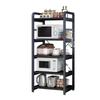 Bieying Modern 5-Tier Carbon Steel Storage Rack with Curved Design