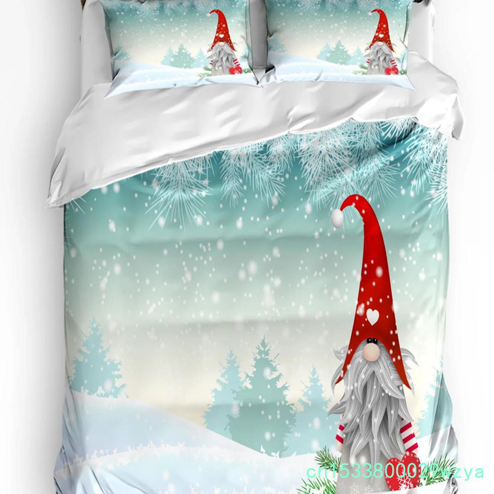 Christmas Tree Red Car Snow Art Duvet Cover Bed Bedding Set Home Textile Quilt Cover Pillowcases Bedroom Bedding Set No Sheet