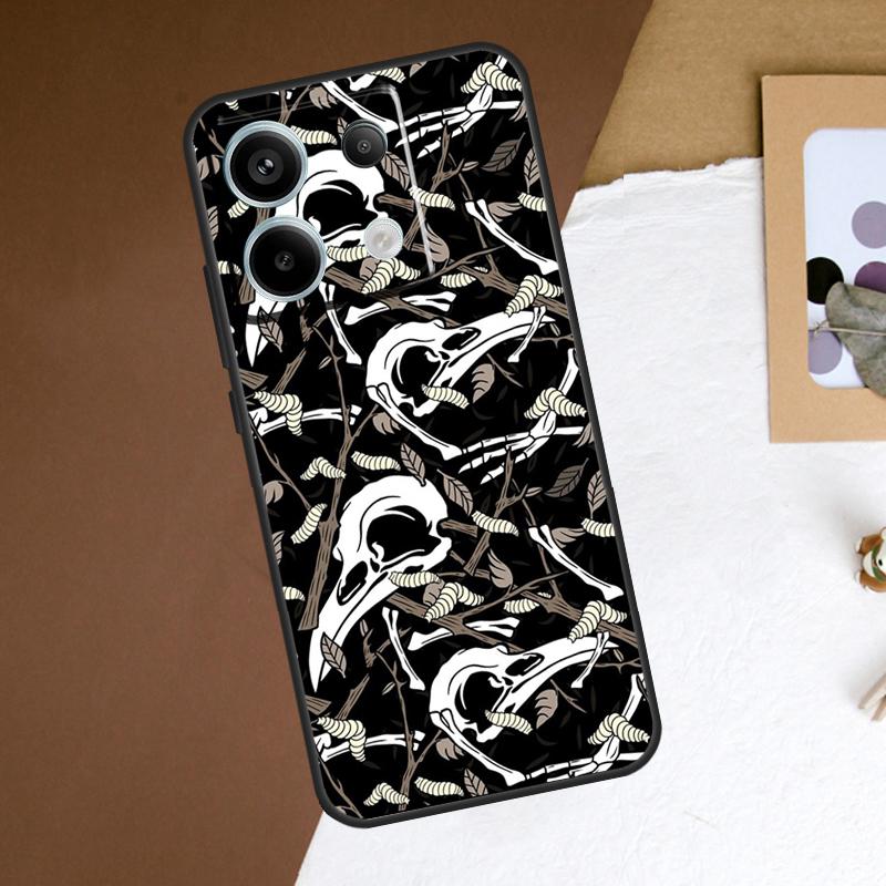 Raven Crow Skull pattern Case For Redmi Note 11 12 13 Pro Plus 9 10 10S 11S 12S Redmi 12 9C 10C 12C 13C Back Cover