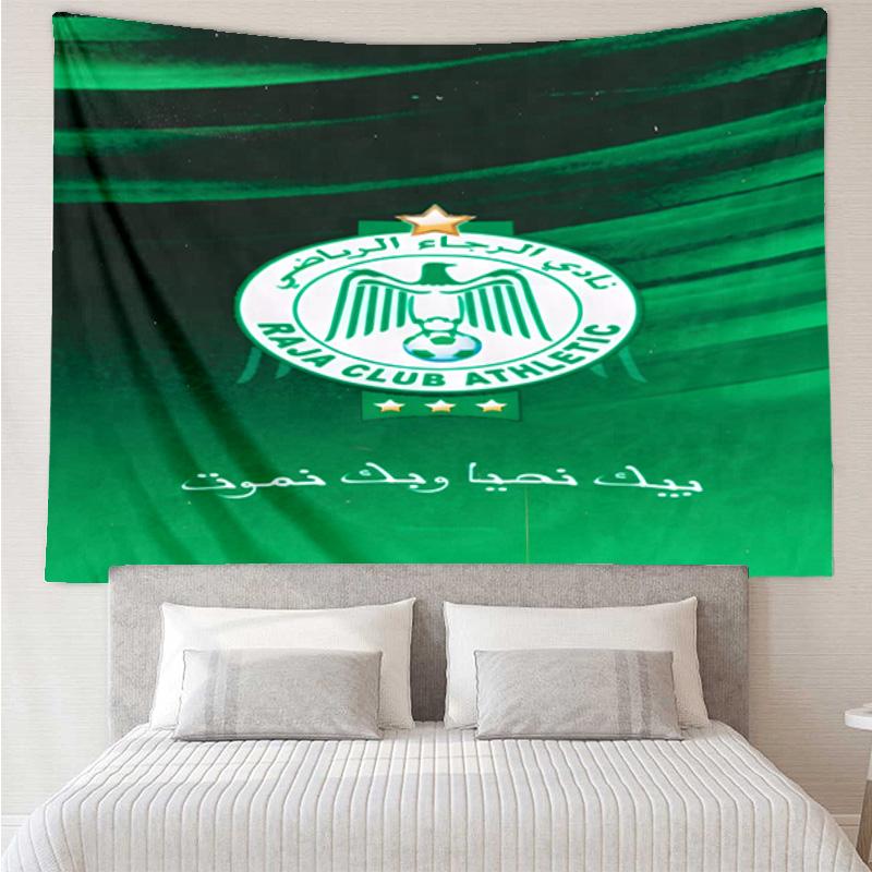 Raja Club Athletic Crest Tapestry Room Decoration Wall Hanging for Living Room Bedroom, dormitory, Birthday and Christmas gifts