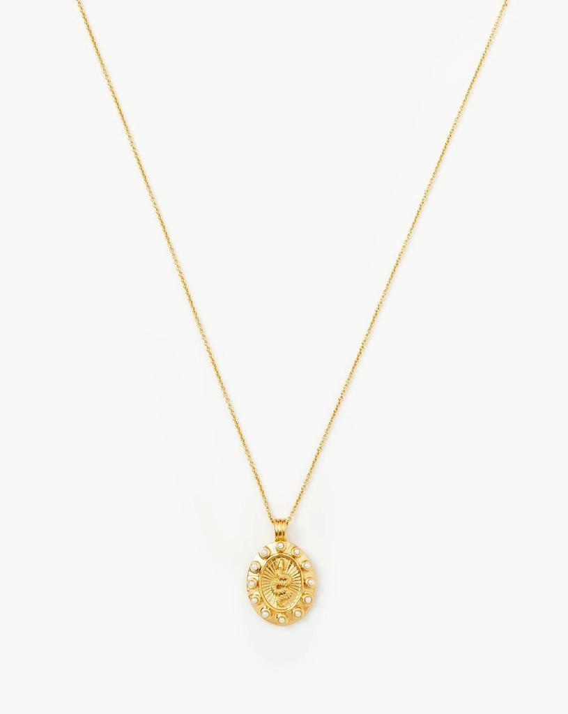 Tianhe Stone Blue Multi-Layered Retro Clavicle Necklace with Real Gold Electroplating