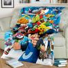 2025 New Cute Pikachu Pokemon Cartoon Gift Soft Plush Blanket,Flannel Throw Blanket for Living Room Bedroom Bed Sofa Cover Kids