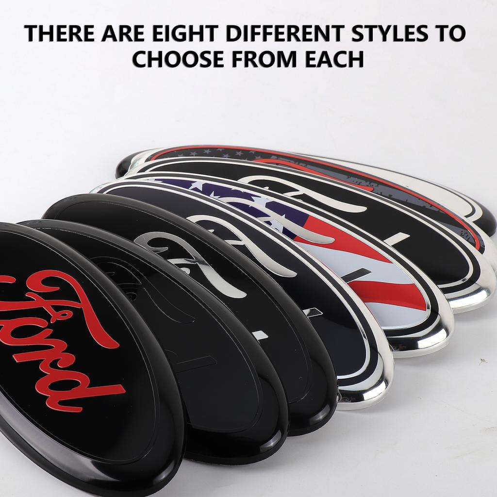 FMCL1 Non-destructive Car Front Grille Badge Trunk Cover Sticker Decal For Ford Fiesta ST Fusion Explorer Escape Shelby Edge Kuga MK6