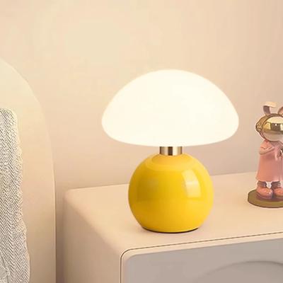 Luminária de mesa LED nórdica touch, estilo creme, moderna, simples, para estudo, ambiente, lâmpada tricolor, lâmpada noturna interna