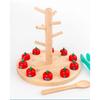 Baby Montessori Digital Apple Tree Education Wooden Toys Children Learn Digital Clip Beads Skills Training Early Education Game