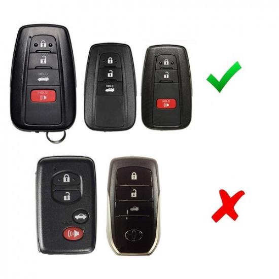 Kohlefaser Weiches Silikon Schlüsselanhänger Für 17-up Toyota Camry C-HR Prius Prime Mirai