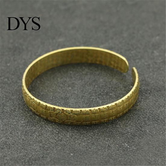 Man Woman Brass Adjustable Hand Bracelet Bangle Valentine Day Jewelry Gift Cuff