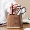Wooden Pen Holder Desktop Stationery Storage Box Large Capacity Office Organizer Storage Pen Stand