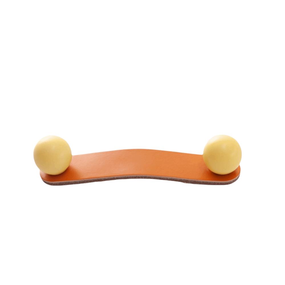 

Cute Colorful Leather Cabinet Handles Ceramic Ball Wardrobe Pulls Drawer Knobs Home Decor помаранчевий