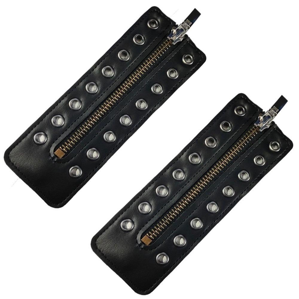 

Металеві люверси Шкіряна шнурівка Черевики Блискавка Вставки Чорні Безшнурівки Дорослі Чоловіки 1 Pair