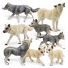 Wolf Wild Animals Pvc Animal Model Toy Wildlife Collectible Desk Gift Ornament