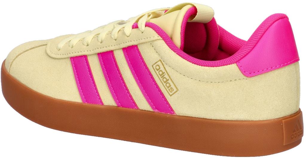 Кроссовки Adidas VL Court 3.0 Women пудровый желтый/шоковый розовый/золотой
