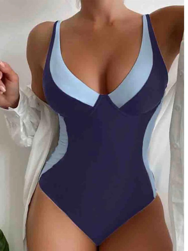 Striped Sports Swimsuit Women Swimwear White Black Simple Fashion One Piece Bodysuit Swimming Suit Summer Bathing Bikinis