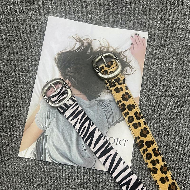 2025 New Luxury Brand Leopard Snake Zebra Pattern Belts for Women Men Cricle Pin Golden Buckle Y2k Belts for Dress Jeans Suits