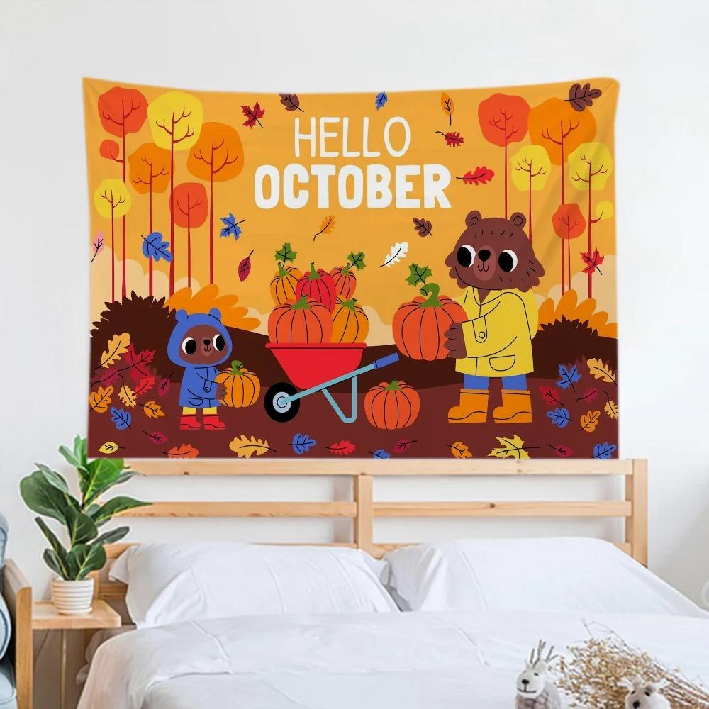 Cartoon Fox Tapestry Office Living Room Decoration Home Wall Tapestry