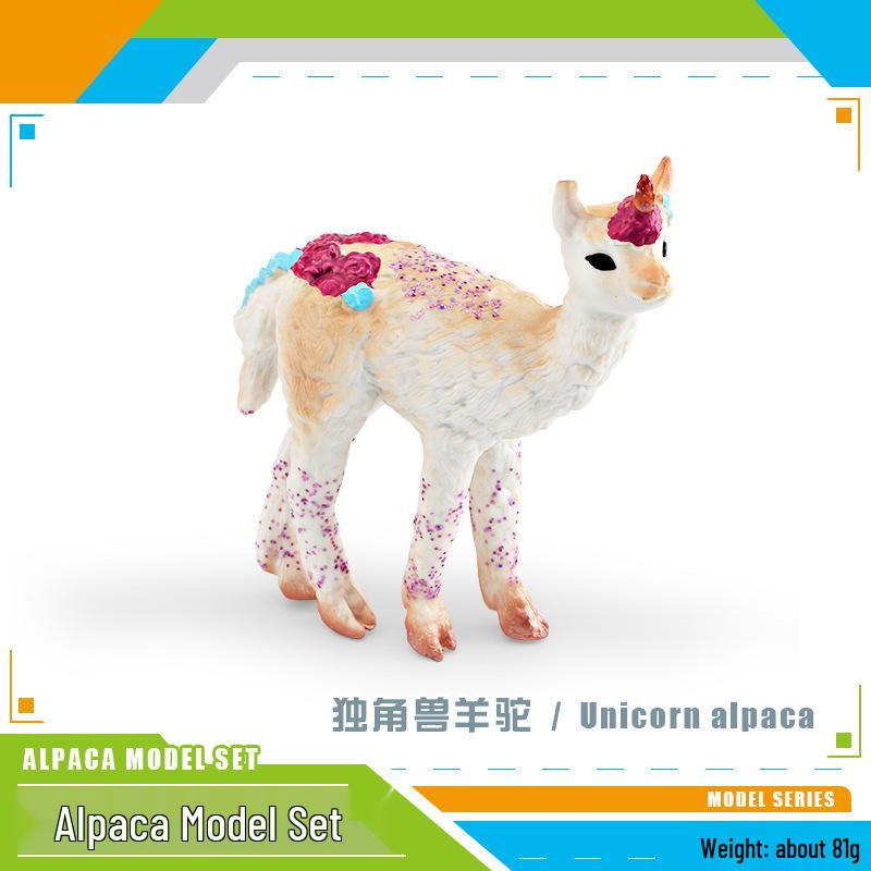 Western Mythology Mythical Beasts Model: Unicorn & Alpaca Cognitive Decoration Toy for Children