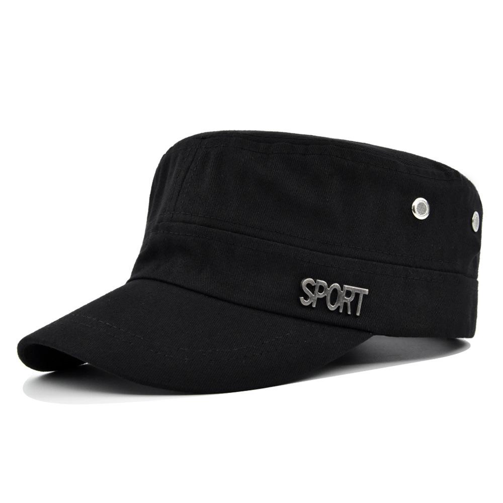 Hat Men's Flat Military Hat Is Simple And Versatile, Middle-Aged Hat Spring And Autumn Duck Tongue Casual Fashion New Style