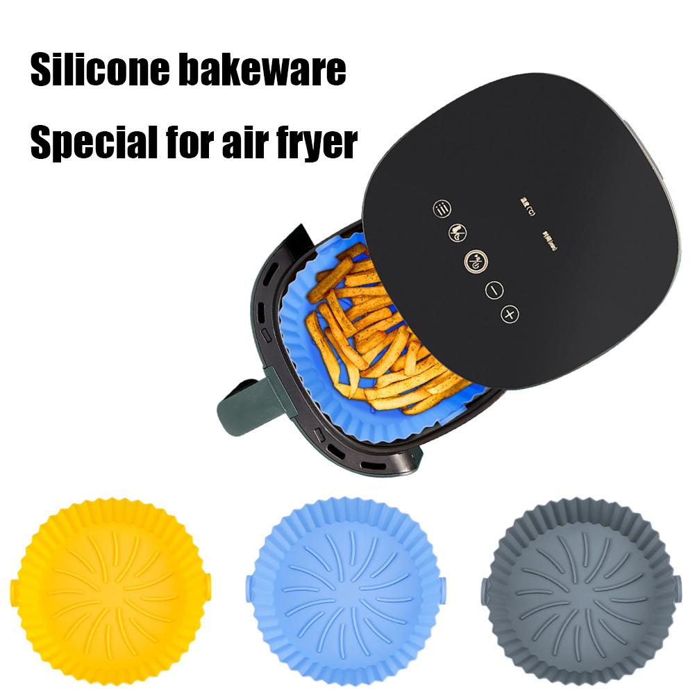 Silicone Air Fryer Pot Non-stick Air Fryer Basket Multifunctional Supplies Safety Non-toxic for Oven Microwave Cake Baking Mould