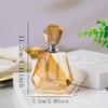 14-17ml Vintage Diamond Perfume Bottle Home Decoration Large Capacity Amber Crystal Glass Perfume Bottle Gift Tabletop Decor