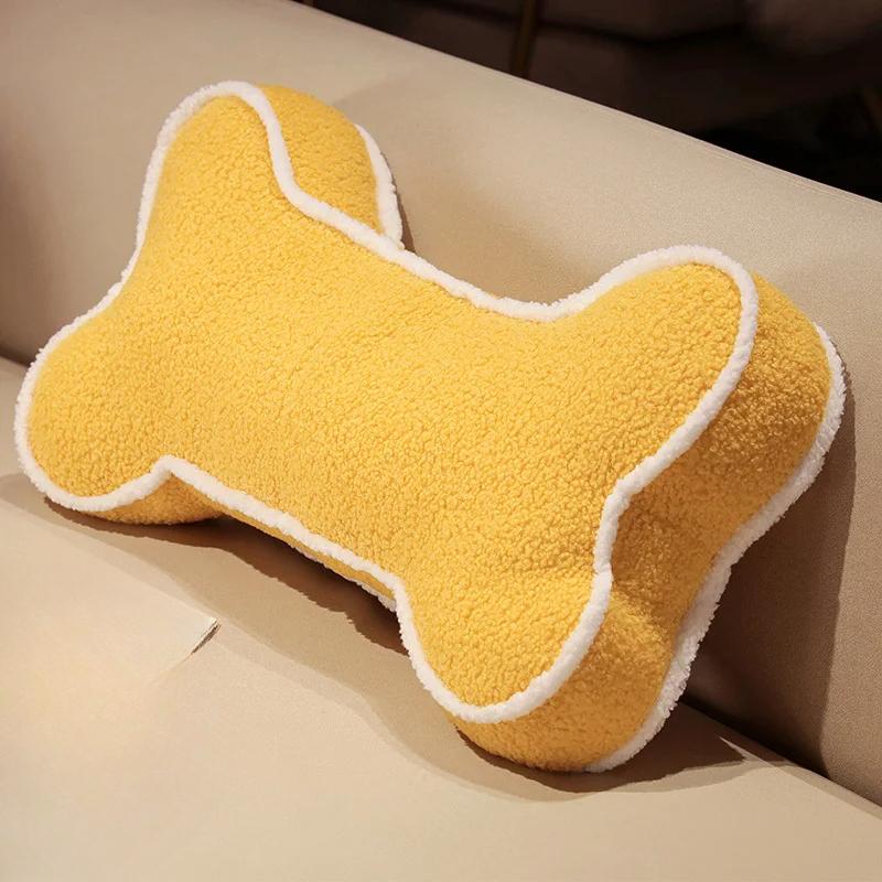 65cm Creative  Bone Plush Soft  Bone Type Headrest Roll Pillow Backrest Pillow Suitable for Car  Car Sofa Bed  Room Decor