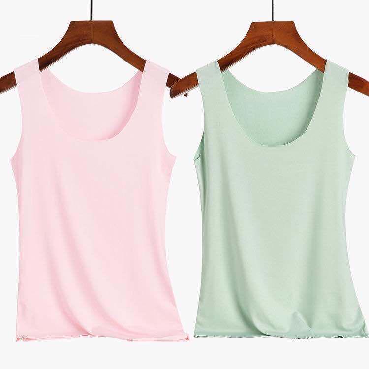 Women's Seamless Slim-Fit Modal Camisole – Plus Size Solid Color Spring/Summer Outerwear Base Layer