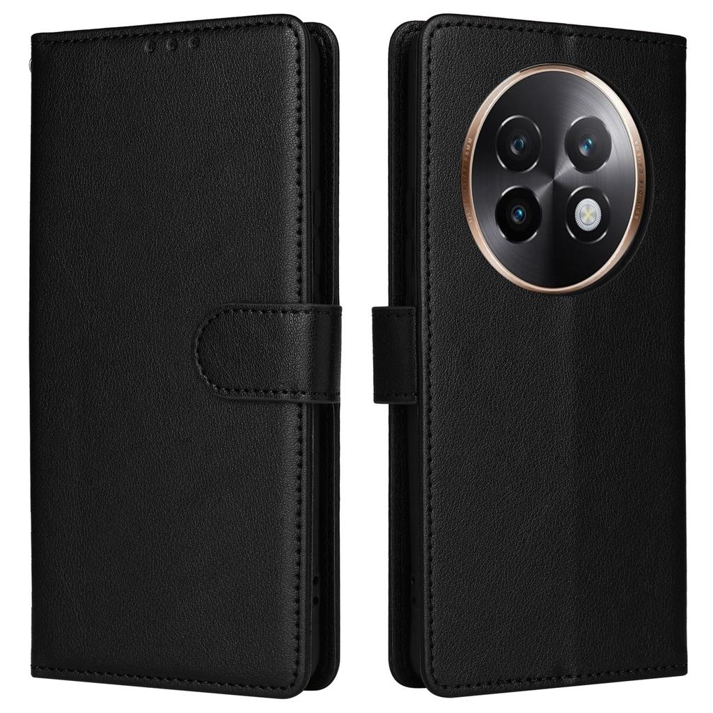 For Realme 13+ 5G/13 Pro 5G (China) Case Wallet Stand View PU Leather Phone Cover with Wrist Strap