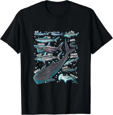 Haiart Hai Geschenke Hai Gesichter T-Shirt Meeresbiologie Geschenk Unisex T-Shirt