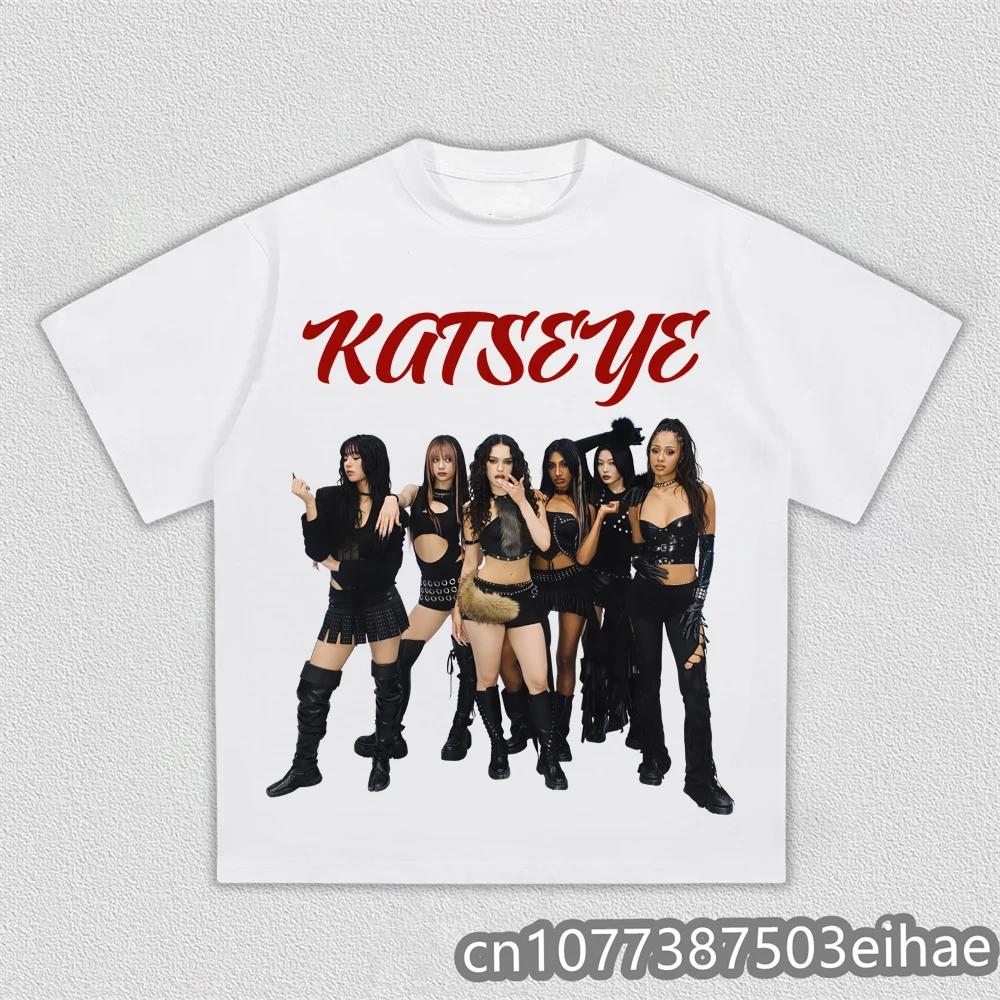 Unisex Kpop Katseye Printed Fan Support Cotton Tshirt Casual Daily Wear For Music Lovers Adults Kids Sizes Available