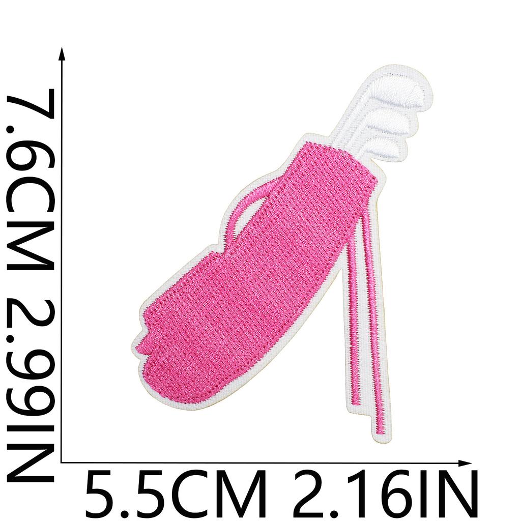 Golfbroderi Stoffklistremerke Golf Datamaskinbroderi Etikett Klær Veske Dekorasjon Flaggbroderi Klistremerke Varmepåføring