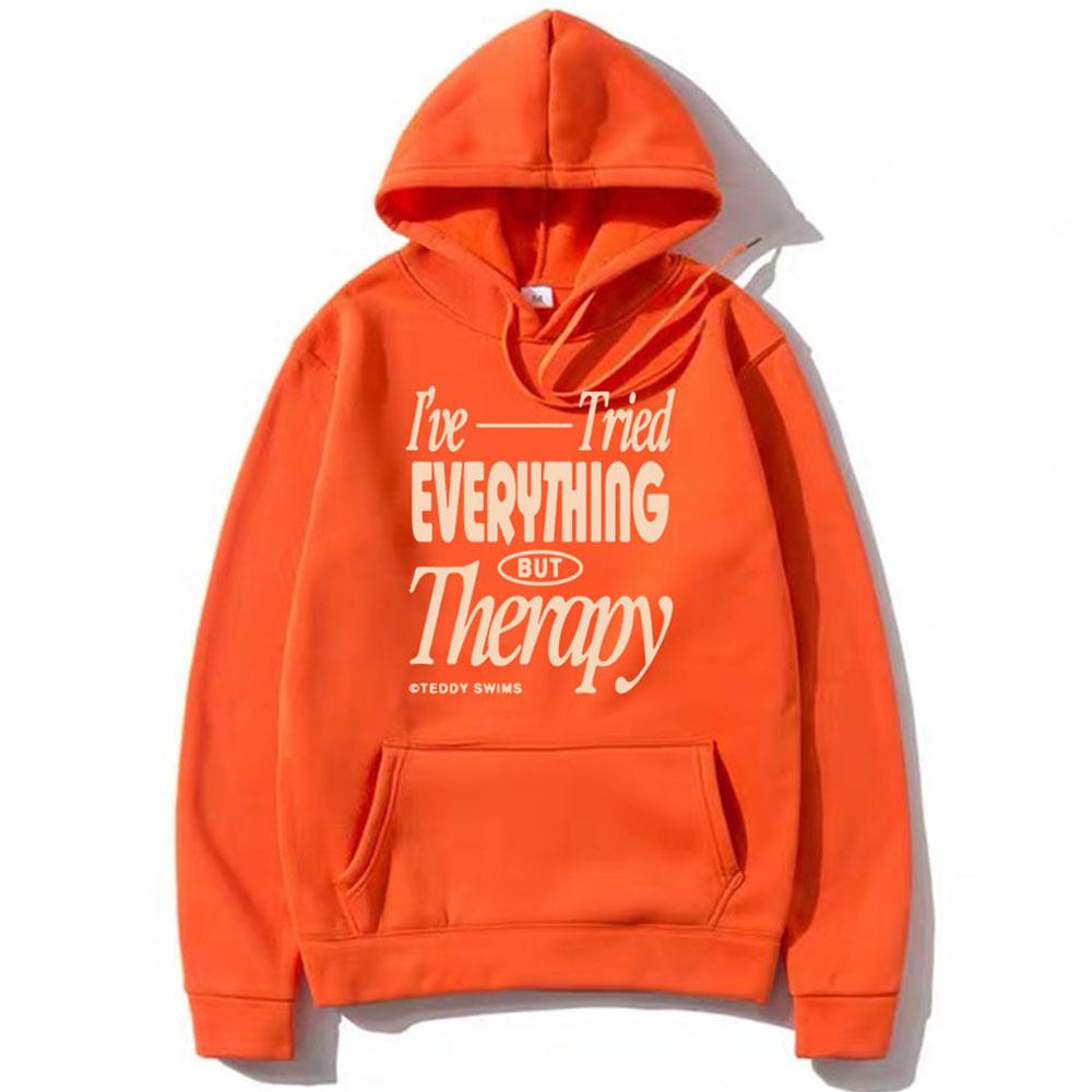 TeddySwims I've Tried Everything But Therapy Party 2 Hoodies  Album Printing Sweatshirts Unisex Sudaderas Women Men Tops
