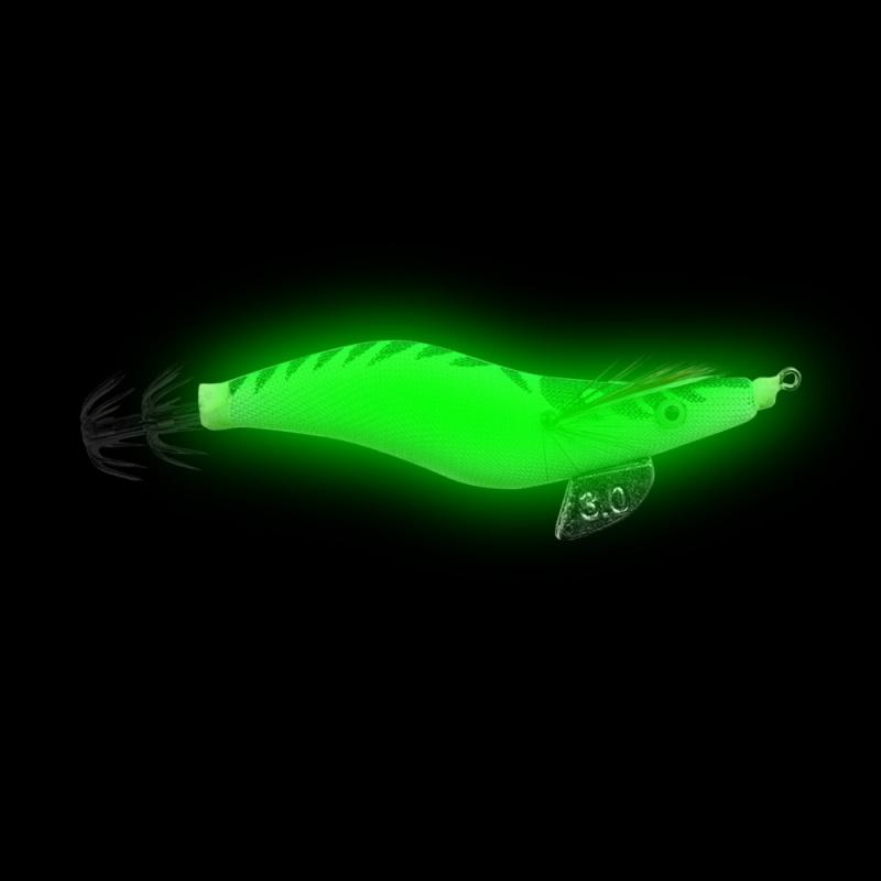 Luminous Wooden Shrimp Big Eye Squid Shrimp Fake Bait2.0 2.5  3.0#Squid Cuttlefish Sea Fishing Umbrella Hook