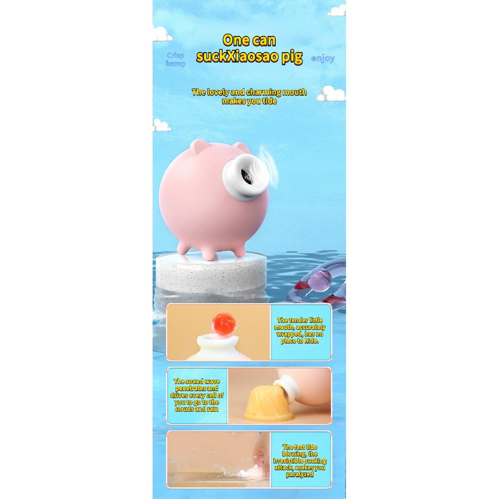 10 Frequency Cute Pig Sucker Vibrator Nipple Clitoris Sucking Breast Massager Female Masturbation Orgasm Supplies Adult Sex