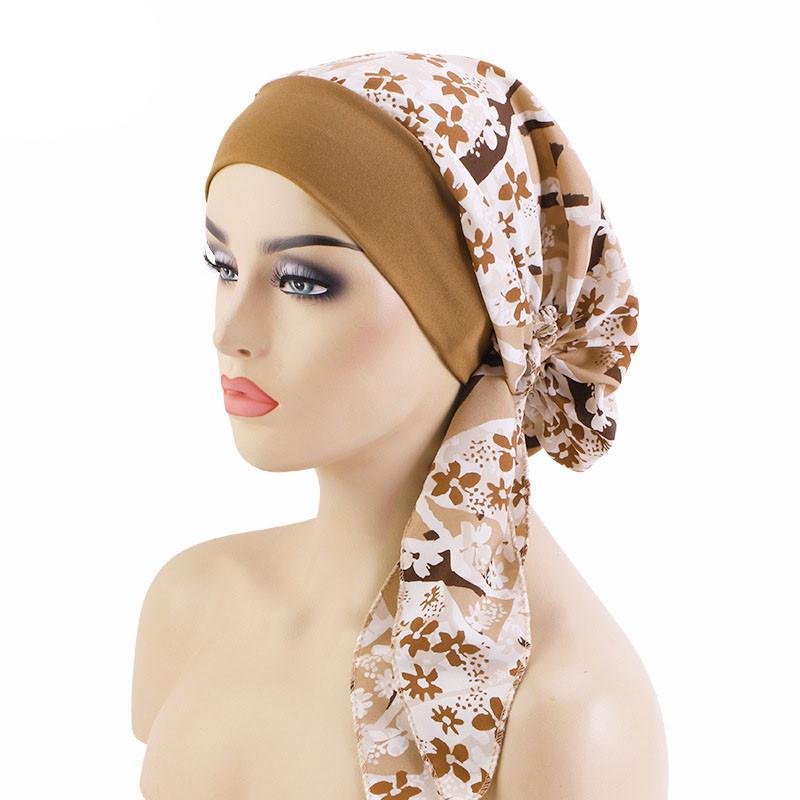 Ethnisch bedruckter Turban Pelz-Kopftuch Nachtmütze Breiter Rand Elastisches Damen-Bandage