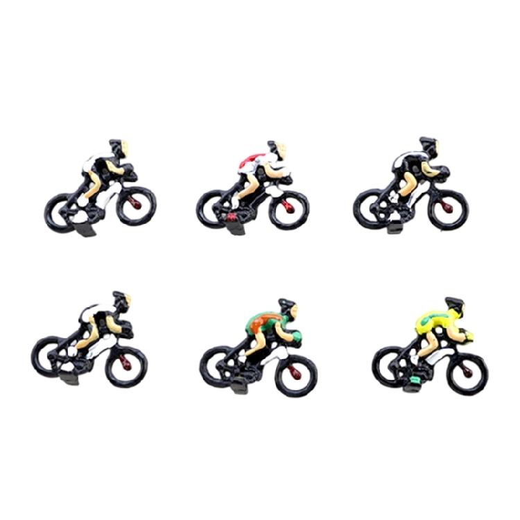 

6/12Pcs Miniature Cycling Athletes Figurines Plastic Biking Men Models Toy For Miniature Scenery Building Display