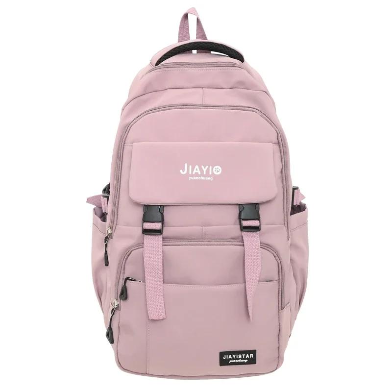 Large capacity women's backpacks hot sale zipper casual versatile simplicity ladies bag
