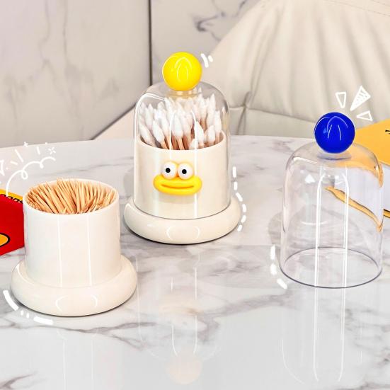 Cartoon Toothpick Holder With Removable Dust Cover Plastic Toothpick Dental