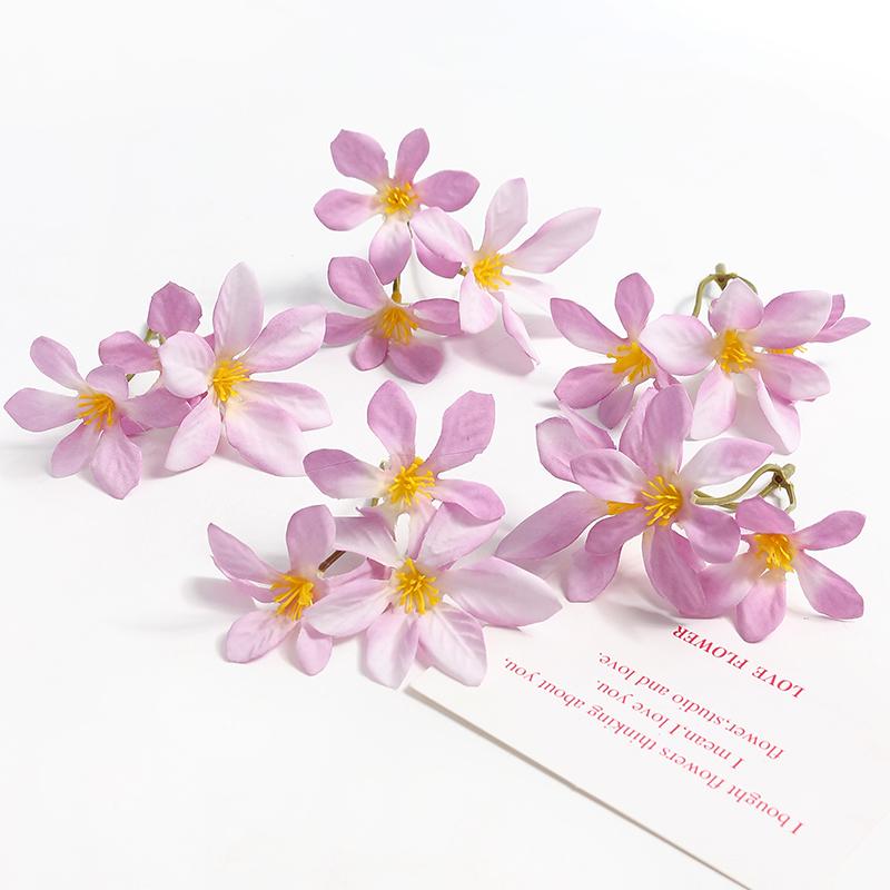 Mini-Orchideen-Strauß DIY-Set: Seiden-Kunstblumen & Strohhut-Accessoires für Geschenke und Dekorationen